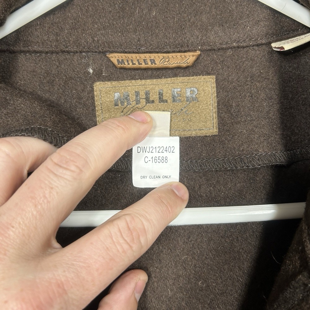 Miller Ranch By Cinch Melton Wool Chore Coat Mens 2XL Brown Zip Up DWJ2122402 - Picture 7 of 16